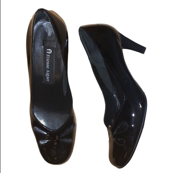 Etienne Aigner “Calvin” Patent Leather Pumps - Picture 1 of 7